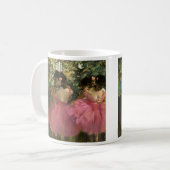Ballerinas in Roze door Edgar Degas Koffiemok (Voorkant links)