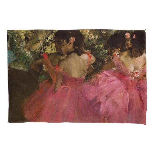 Ballerinas in Roze door Edgar Degas Kussensloop (Voorkant)