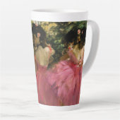 Ballerinas in Roze door Edgar Degas Latte Mok (Rechterhoek)