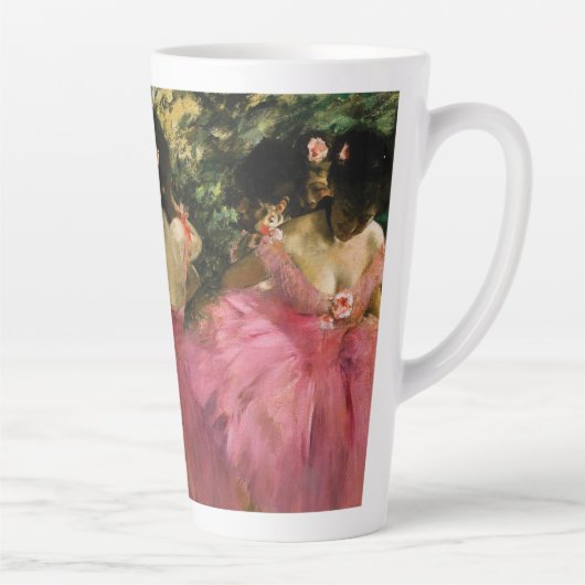 Ballerinas in Roze door Edgar Degas   Latte Mok (Rechts)