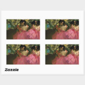 Ballerinas in Roze door Edgar Degas Rechthoekige Sticker (Vel)
