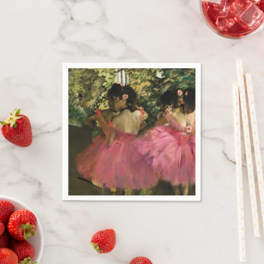 Ballerinas in Roze door Edgar Degas Servet (Insitu)