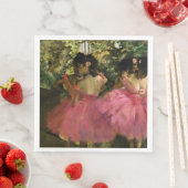 Ballerinas in Roze door Edgar Degas Servet (Insitu)