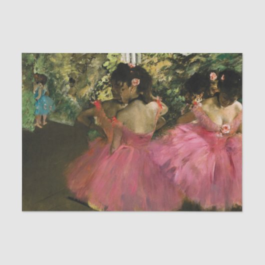 Ballerinas in Roze door Edgar Degas Tissuepapier (Voorkant)