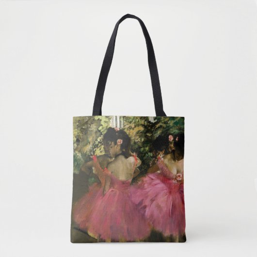 Ballerinas in Roze door Edgar Degas Tote Bag (Voorkant)