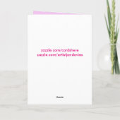 Ballerinas, kinderen verjaardagskaart, naam vooraa kaart (Achterkant)