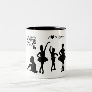 Ballerina's mok met twee tonnen koffie.