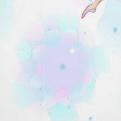 Ballerina's op blauw, lila en wit behang (Zoom)