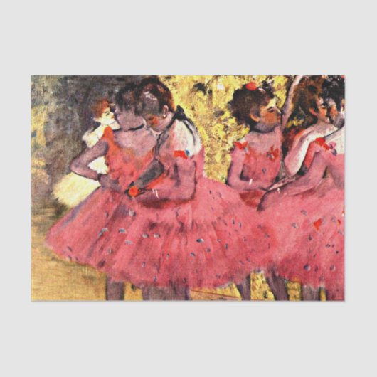 Ballerinas - Roze dansers, kunst van Degas Tissuepapier (Voorkant)