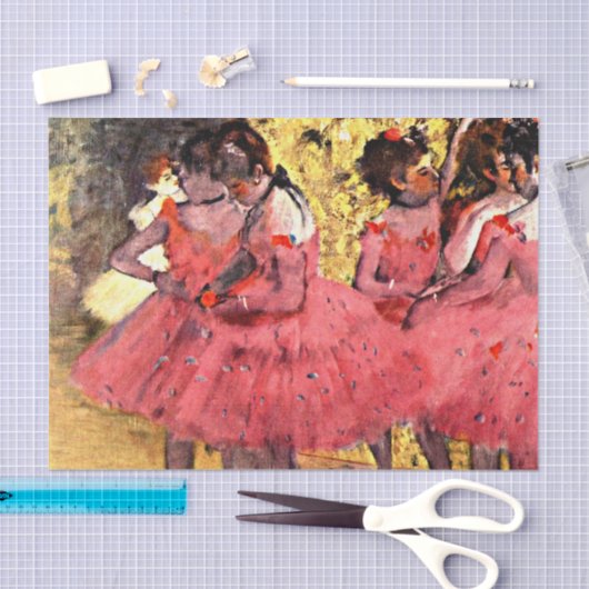 Ballerinas - Roze dansers, kunst van Degas Tissuepapier (Craft)