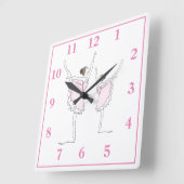 Ballerina's Vierkante Klok (Hoek)