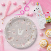 Ballerinas waterverf blush roze verjaardagsfeestje papieren bordje (Feest)