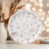 Ballerinas waterverf blush roze verjaardagsfeestje