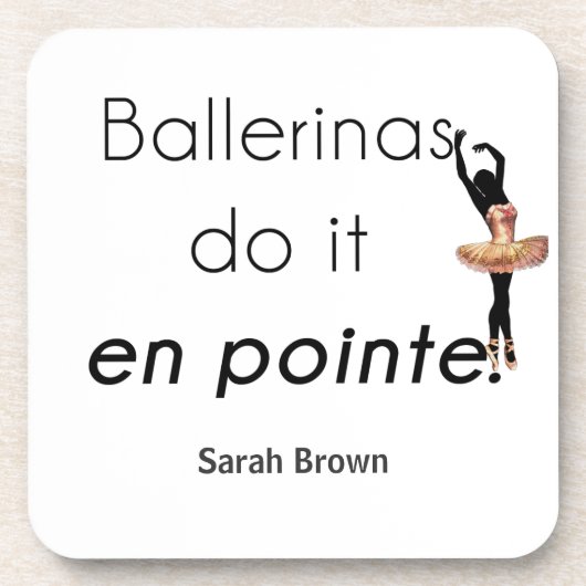 Ballerina's zo! bier onderzetter (Voorkant)