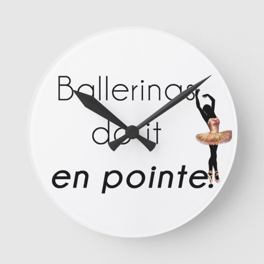 Ballerina's zo! ronde klok (Voorkant)