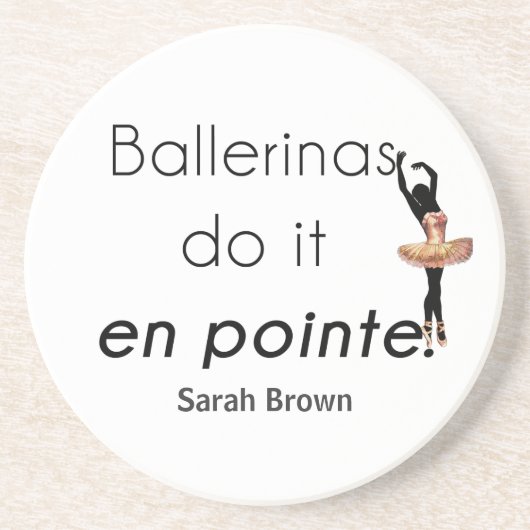 Ballerina's zo! zandsteen onderzetter (Voorkant)