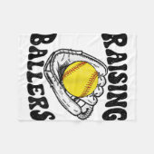 Ballers Softbal Moeder Honkbal Moeder Moederdag Gi Fleece Deken (Voorkant (Horizontaal))