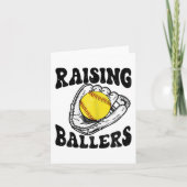 Ballers Softbal Moeder Honkbal Moeder Moederdag Gi Kaart (Voorkant)