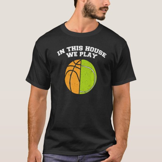 Ballers we spelen met Ball Mam Pap Tennis Basketba T-shirt (Voorkant)