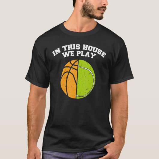 Ballers we spelen met Ball Mam Pap Tennis Basketba T-shirt (Voorkant)