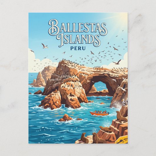 Ballestas-eilanden Peru Briefkaart (Voorkant)
