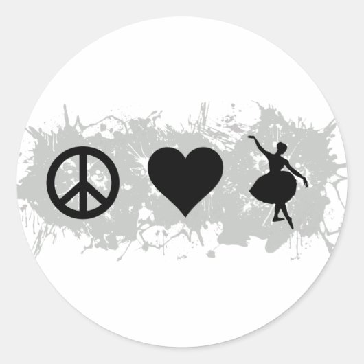 Ballet 6 ronde sticker (Voorkant)