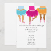 Ballet African American Girls Invitation Kaart (Voorkant / Achterkant)