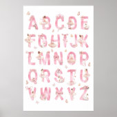 Ballet Alfabet ABC Poster Kinderkamer Decoratie (Voorkant)