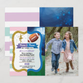 Ballet & Amerikaans Football Joint Birthday Sports Kaart (Voorkant / Achterkant)