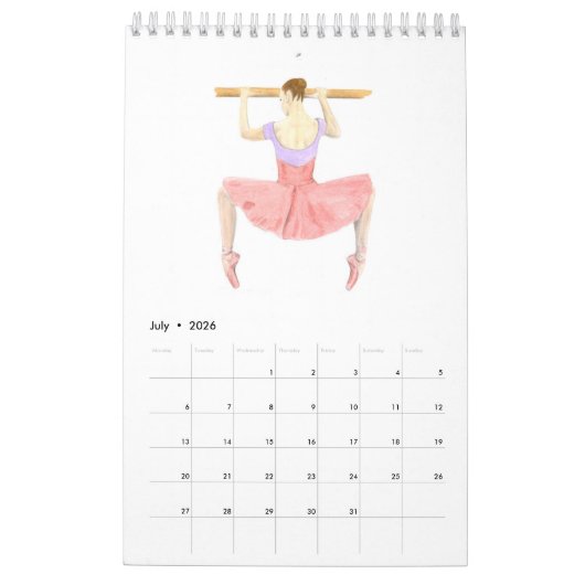 Ballet Art Calendar Kalender (Jul 2026)