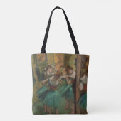 Ballet Artwork Dancers Pink en Green Edgar Degas Tote Bag (Achterkant)