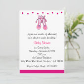 Ballet Baby Shower Invitaties Kaart (Staand voorkant)