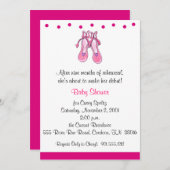 Ballet Baby Shower Invitaties Kaart (Voorkant / Achterkant)