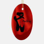 Ballet Ballerina Birthday Pointe Shoes kerst Keramisch Ornament (Rechts)