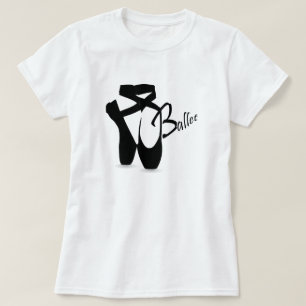 Ballet Ballerina Black Pointe Shoes Basic T T-shirt