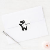 Ballet Ballerina Black Pointe Shoes Custom Sticker (Envelop)