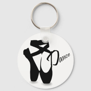 Ballet Ballerina Black Pointe Shoes Dance Basic Sleutelhanger