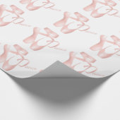 Ballet Ballerina Dance Pointe Shoes Pink GW Cadeaupapier (Hoek)