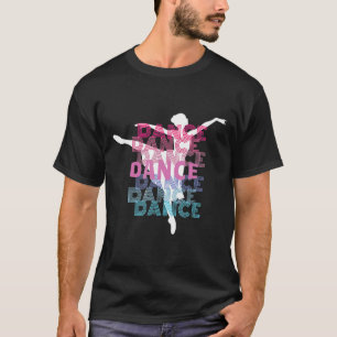 Ballet Ballerina Dancer met Silhouette Retro T-shirt