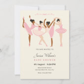 Ballet Ballerina elegant minimalistisch baby showe Kaart (Voorkant)