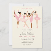 Ballet Ballerina elegante verjaardag Kaart (Voorkant)