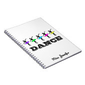Ballet Ballerina Gepersonaliseerde dansdocent Gift Notitieboek (Rechterzijde)
