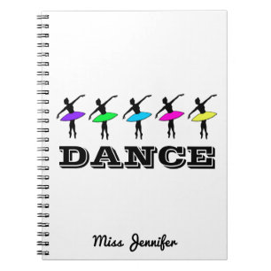 Ballet Ballerina Gepersonaliseerde dansdocent Gift Notitieboek