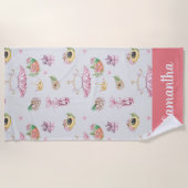 Ballet Ballerina gepersonaliseerde naam Strandlaken (Voorkant)