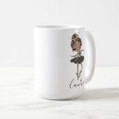 Ballet Ballerina Girl - Eigen naam Birthday Gift Koffiemok (Voorkant rechts)