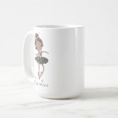 Ballet Ballerina Girl - Eigen naam Birthday Gift Koffiemok (Voorkant links)