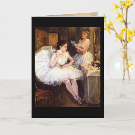 Ballet Ballerina  Kaart (Gele Bloem)