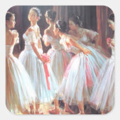 Ballet_Ballerina meisjes Vierkante Sticker (Voorkant)