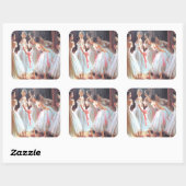 Ballet_Ballerina meisjes Vierkante Sticker (Vel)