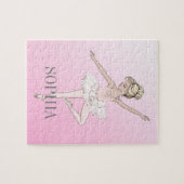 Ballet Ballerina Personal Pink Silver Legpuzzel (Horizontaal)